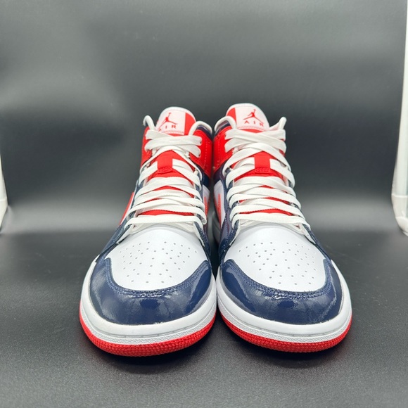 NIB Air Jordan 1 Mid “Red, White, and Blue” women’s size 9.5 - Picture 6 of 6